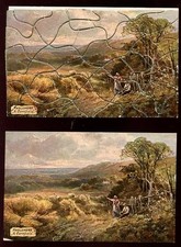 Surrey HASLEMERE cornfield Tuck Oilette 7103 vintage PPC + JIGSAW PPC