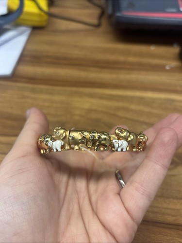 Elephant parade bangle gold - elephant,