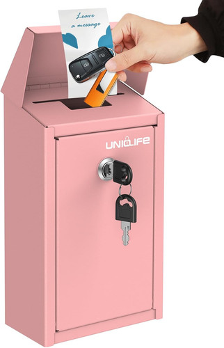 Pink metal key - pink,