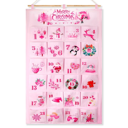 Pink christmas fabric - pink,