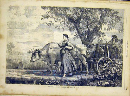 Original old antique print - original,