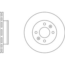2x Brake Discs Vented For Kia