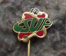 Czech Uranium Mines CSUP Mining Nuclear Power Atom Electron Orbit Logo Pin Badge