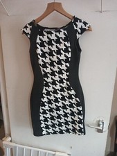 mod inspired houndstooth dress