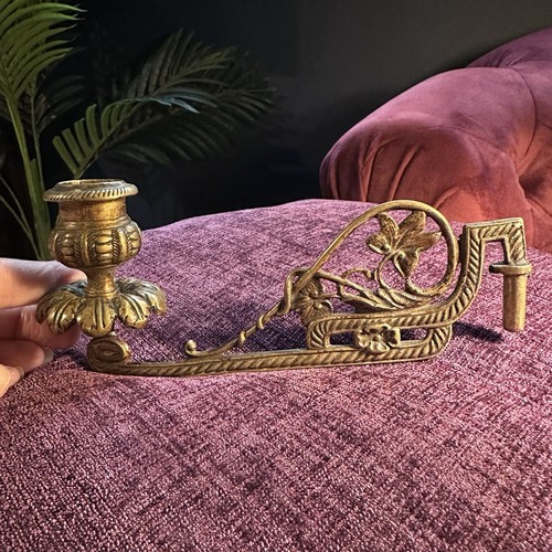 Vintage brass wall candle - vintage,