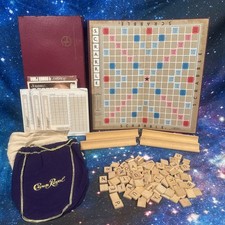 Scrabble Board Game Vintage 1953 Selchow & Righter Scrabble Game With Score Pads