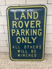 Land Rover Parking Only -