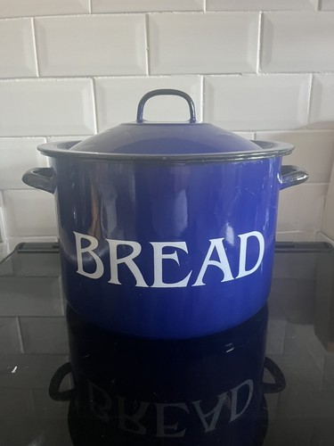 Enamel bread bin - bin, with