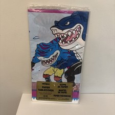 Vintage Street Sharks characters figure Party Paper Tablecover table cloth  1995