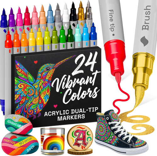Acrylic paint markers - 24,