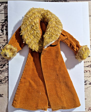 ❤️Vintage 1970s Sindy Doll, Tammy Doll Size COAT Corduroy Tan- VGC