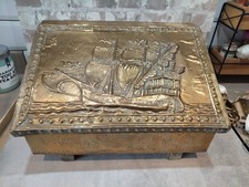 Vintage brass wood log - brass,
