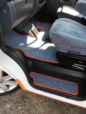 Custom Mats: Fits Volkswagen VW Transporter T4 Cab Mat + Front Door Step Mats