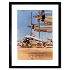 Ad Transport Plane Vickers Vanguard Jets Framed Art Print Picture Mount 12x16"