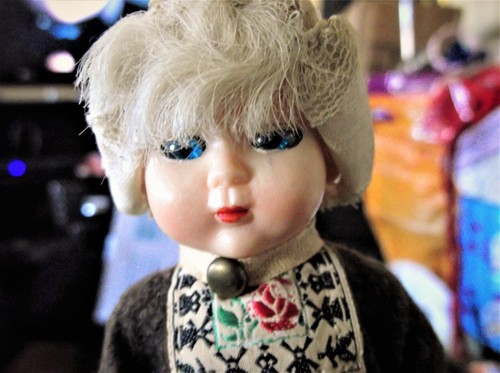 Vintage costume doll dutch - doll,