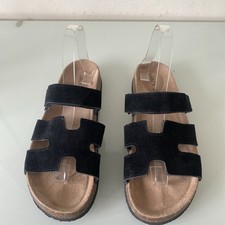 Jack Wills Black Leather Slider Size 7