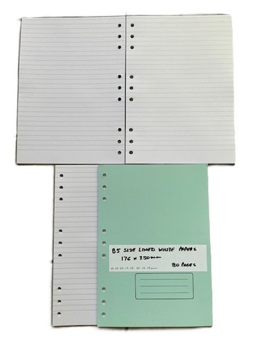 Hole lined white papers - 9,
