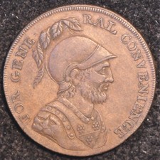 Middlesex Political Halfpenny Conder Token General Convenience 1795 DH1018a(T84)