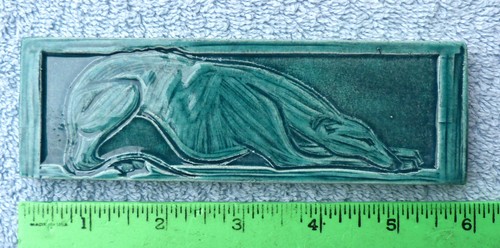 Greyhound dog aqua - greyhound, earthenware