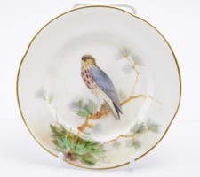 Antique Royal Worcester China Hand Painted Bird Plate By William Powell - Merlin