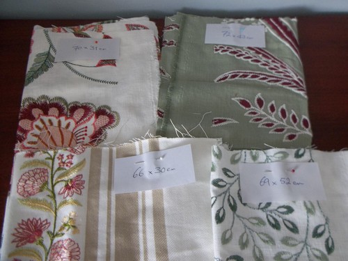 Embroidered fabric remnants - embroidered,