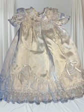 VTG baby girl's white lace and