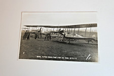 1913 ORIG BEFORE WW1 REAL PHOTO POSTCARD ROYAL FLYING CORPS FIRST VISIT TO YORK