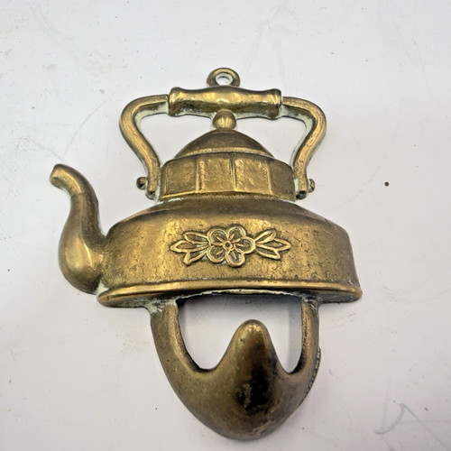 Brass tea kettle wall - brass,
