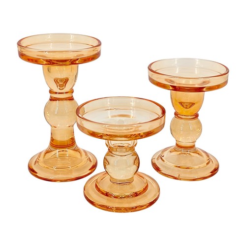 Gold glass pillar - glass, candle