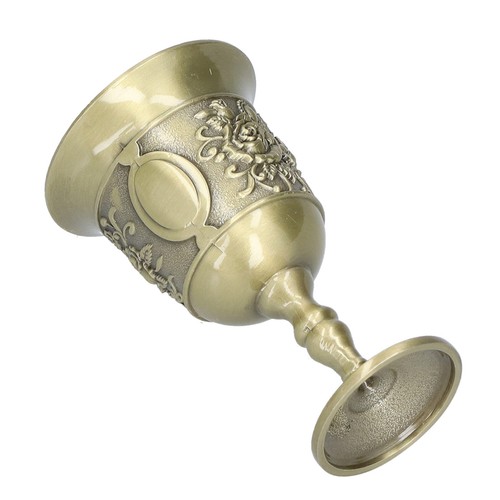 Wine glass metal goblet - glass,