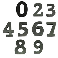 Black wooden numbers 8cm - black,
