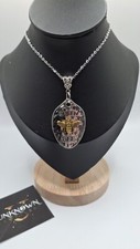 Queen Bee Hammered Pendant Charm Necklace Beautiful Honey Bee 18" Chain Gift Uk