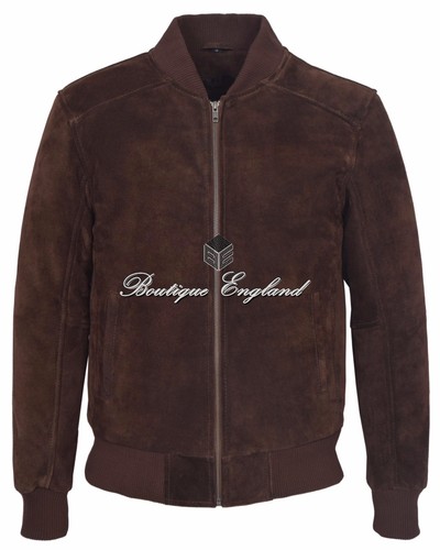 Men brown suede - men's, jacket