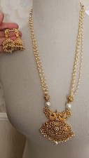 Indian jewelry set wedding jhumki Bollywood mala necklace pendant choker locket 
