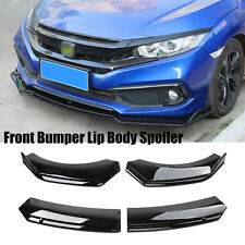 Universal 4X Car Front Bumper Lip Chin Spoiler Splitter Body Kit Gloss Black