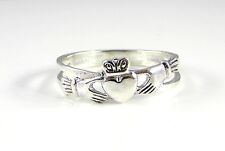 Handmade 925 SOLID Sterling Silver Irish Celtic Claddagh Love Ring Sizes J to T