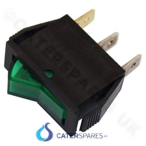 16amp green neon rocker - neon,