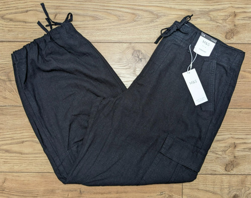 Black linen rich straight - black,
