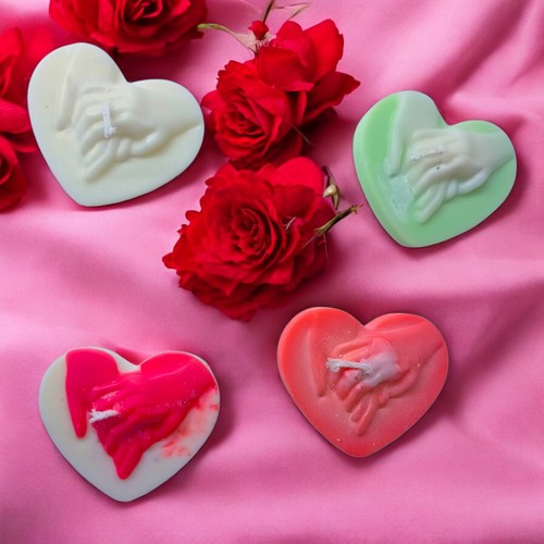 Box heart shape candle - box,