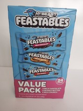 Mr Beast Feastables Milk Crunch Chocolate Peanut Butter Value Pack 24ct 12/25/25