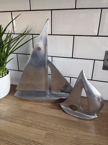 Pair brushed silver - pair,