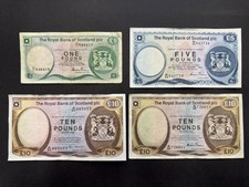 Rare Royal Bank Of Scotland PLC Pounds Banknote Set (4) LOT: 0211-955