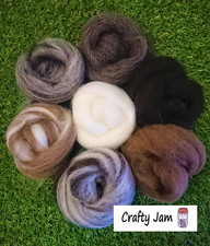 Needle Felting All Natural Collection Ideal for Animal Projects British Wool 45g