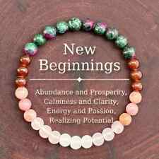 Pink Green Bracelet Moonstone