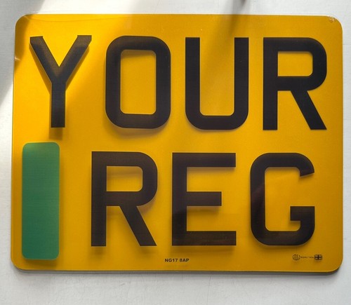 9x7 green number plate - 9x7,