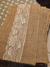 Hessian And Lace Table Runners X7