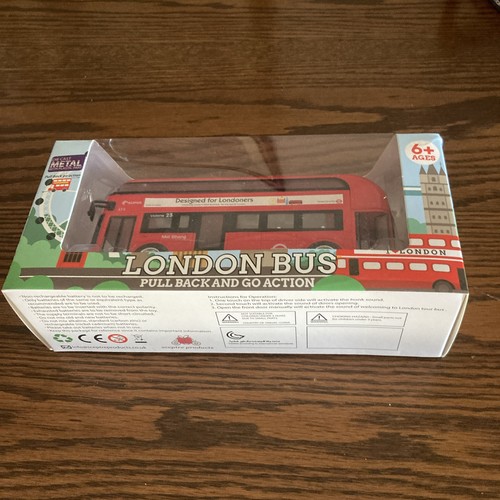 London red bus pull back - &, go