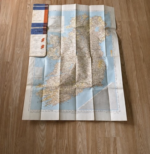 Vintage 1963 ireland road map - vintage,