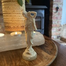 A. Giannelli Italy Vintage Alabaster Figure Japanese Geisha Girl Statue