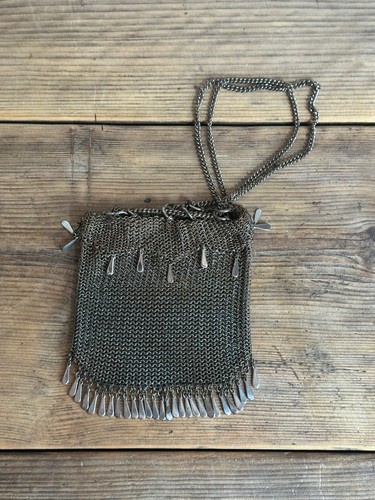 Antique chainmail purse bag - chainmail,
